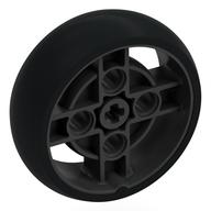 Wheel 43 × 14 with 4 Spokes, Axle Hole, and Black Integral Tire Pearl Titanium