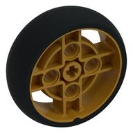 Wheel 43 × 14 with 4 Spokes, Axle Hole, and Black Integral Tire Perlgold