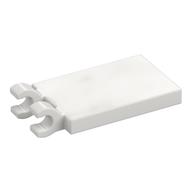 Tile Special 2 × 3 with 2 Clips without Tab between Clips Weiß