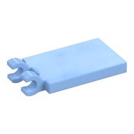 Tile Special 2 × 3 with 2 Clips without Tab between Clips Bright Light Blue