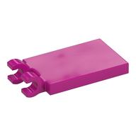 Tile Special 2 × 3 with 2 Clips without Tab between Clips Magenta