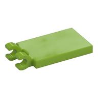 Tile Special 2 × 3 with 2 Clips without Tab between Clips Lime