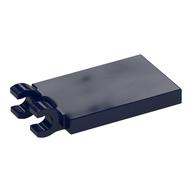 Tile Special 2 × 3 with 2 Clips without Tab between Clips Dunkelblau