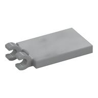 Tile Special 2 × 3 with 2 Clips without Tab between Clips Light Bluish Gray