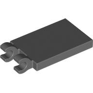 Tile Special 2 × 3 with 2 Clips without Tab between Clips Dark Bluish Gray