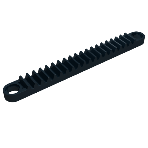 Technic Gear Rack 1 × 10 with Holes Schwarz