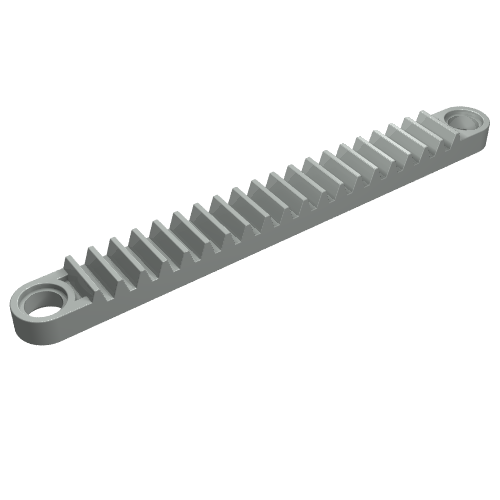 Technic Gear Rack 1 × 10 with Holes Light Gray