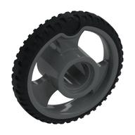 Wheel 21 × 4 with Spokes with Black Tire pattern Dark Bluish Gray