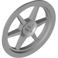 Wheel Cover 6 Spoke with Axle Hole - 43mm D. Hellblaugrau