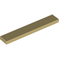 Fliese 1 × 6 mit Rille Beige