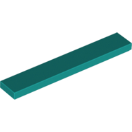Tile 1 × 6 with Groove Dark Turquoise