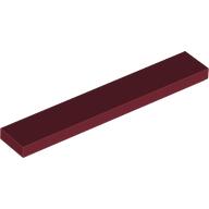 Fliese 1 × 6 mit Rille Dunkelrot