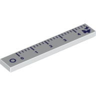 Tile 1 × 6 with Ruler Print Weiß