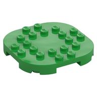 Plate Round Corners 6 × 6 × 2/3 Circle with Reduced Knobs