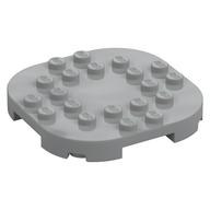 Plate Round Corners 6 × 6 × 2/3 Circle with Reduced Knobs Light Bluish Gray