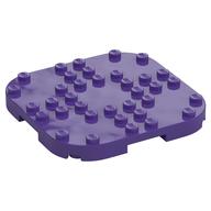 Plate Round Corners 8 × 8 × 2/3 Circle with Reduced Knobs Dunkellila