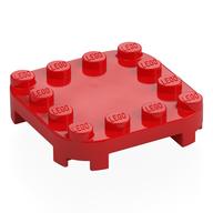 Plate Round Corners 4 × 4 × 2/3 Circle with Reduced Knobs Rot
