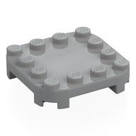 Plate Round Corners 4 × 4 × 2/3 Circle with Reduced Knobs Hellblaugrau