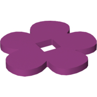 Flower, Felt 6 × 6 with Square Hole in Magenta