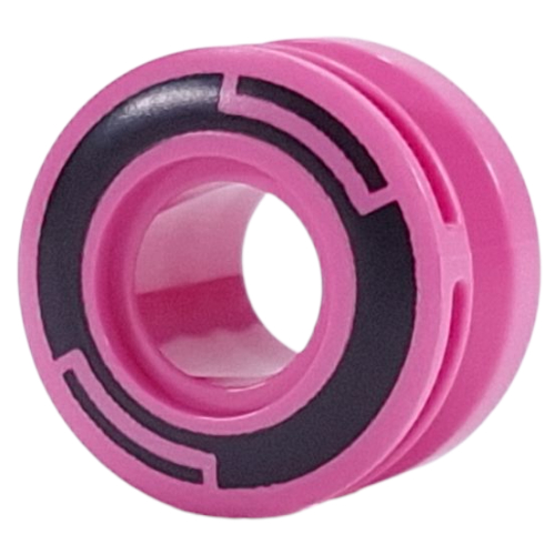 Wheel 11 × 8 with Center Groove, One Smooth Side with Black Circles print Dark Pink