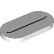 Tile Round 2 × 2 with Black Line / Mouth print White