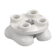 Feet, 2 × 2 × 2/3 with 4 Studs on Top White
