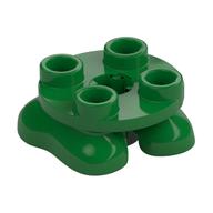Feet, 2 × 2 × 2/3 with 4 Studs on Top Green