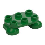 Feet, 2 × 3 × 2/3 with 6 Studs on Top Green