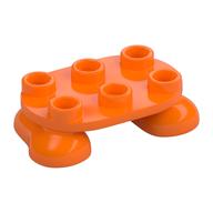 Feet, 2 × 3 × 2/3 with 6 Studs on Top Orange