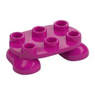 Feet, 2 × 3 × 2/3 with 6 Studs on Top Magenta