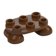 Feet, 2 × 3 × 2/3 with 6 Studs on Top Rotbraun