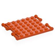 Plate Special 6 × 6 with 4 Handles Reddish Orange