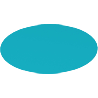 Duplo Carpet 4 × 4 Round with Medium Azure Top, Plush White