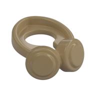 Minifig Neckwear Headphones Dark Tan