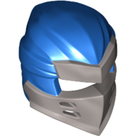 Wrap with Armor Mask Flat Silver Pattern Blue
