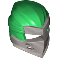 Wrap with Armor Mask Flat Silver Pattern Green