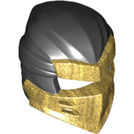 Wrap with Armor Mask Pearl Gold Pattern Schwarz