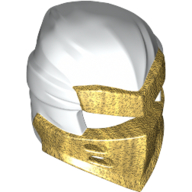 Wrap with Armor Mask Pearl Gold Pattern Weiß
