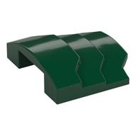 Brick Curved 4 × 3 with 3 Layers, 1 × 3 Cutout on Underside Dark Green