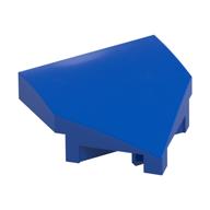 Brick Wedged, Curved 2 × 2 with Stud Notches Blue
