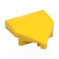 Brick Wedged, Curved 2 × 2 with Stud Notches Gelb