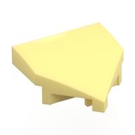 Brick Wedged, Curved 2 × 2 with Stud Notches Leuchtendes Hellgelb