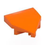 Brick Wedged, Curved 2 × 2 with Stud Notches Orange