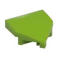 Brick Wedged, Curved 2 × 2 with Stud Notches Lime