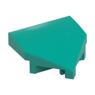 Brick Wedged, Curved 2 × 2 with Stud Notches Dunkeltürkis