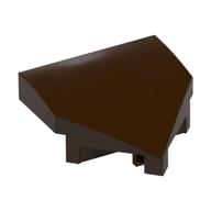 Brick Wedged, Curved 2 × 2 with Stud Notches Dark Brown