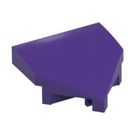 Brick Wedged, Curved 2 × 2 with Stud Notches Dark Purple