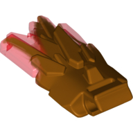 Energy Burst (Ninjago) with Hinge, Trans-Red Top Pearl Gold