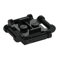 Plate Special 2 × 2 with 4 Side Handles Closed Ends Schwarz