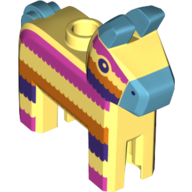 Animal, Horse / Donkey with Pinata Print Bright Light Yellow